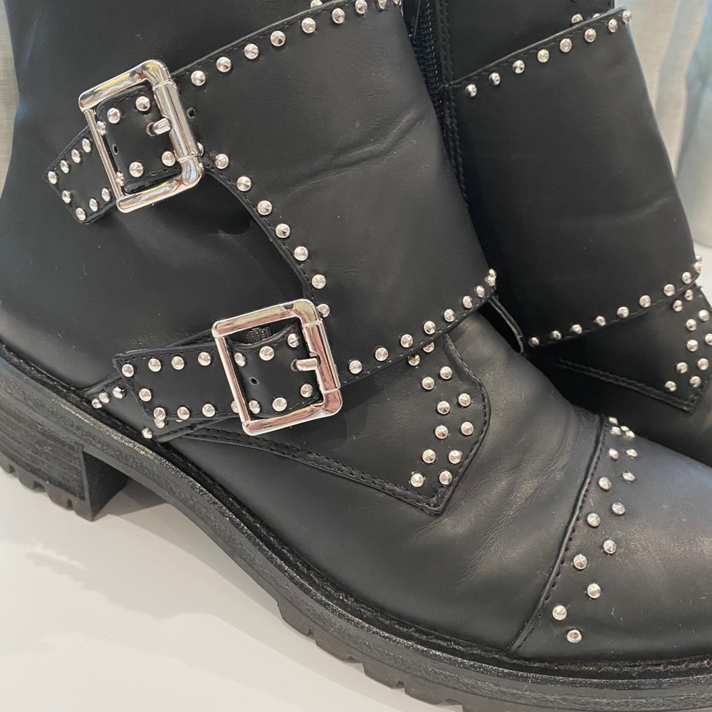 Design Lab Black Studded Monk Strap Boot - image 6